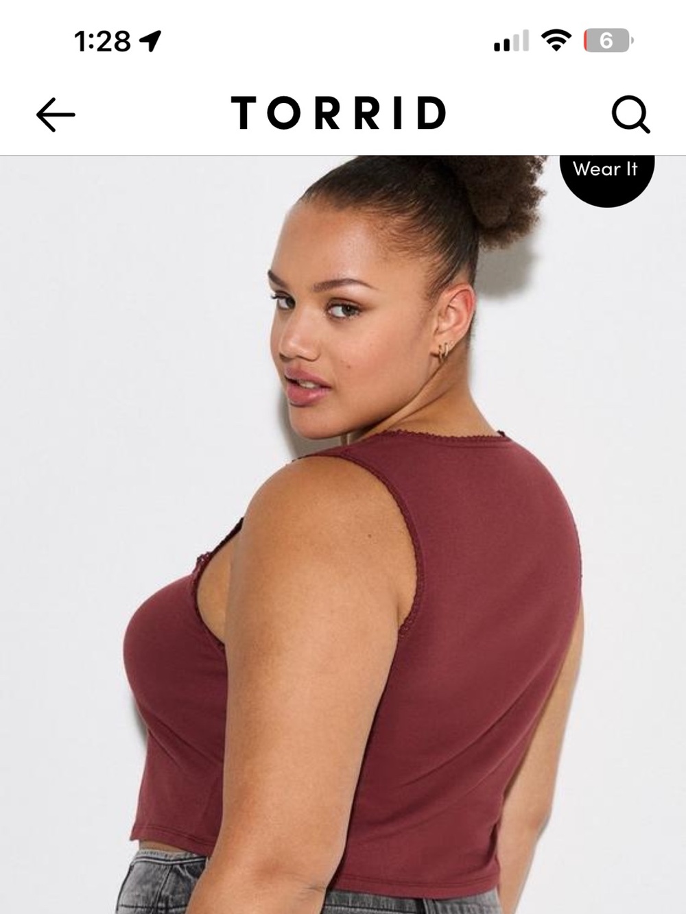 Torrid LoveSick Burgundy Lace-Trim Chemise Tank - Plus Size 5X and Plus Size 2X